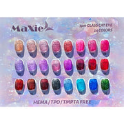 MaXie Glass Cat Eye Collection – 24 Magnetic Gel Colors (HEMA & TPO Free) - OceanNailSupply