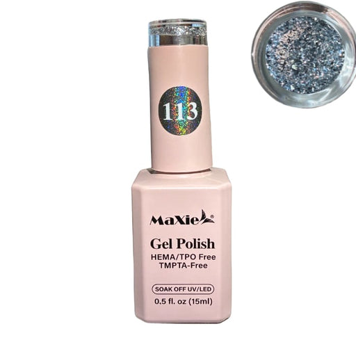 MaXie Silver Glitter Gel Polish – Ultra Reflective Shine - OceanNailSupply