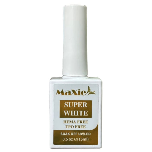 MaXie Super White Gel Polish – Ultra Pigmented Bright White (HEMA & TPO Free) - OceanNailSupply