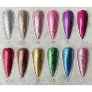 MaXie Ultra Platinum Glitter Collection – 12 Colors - OceanNailSupply