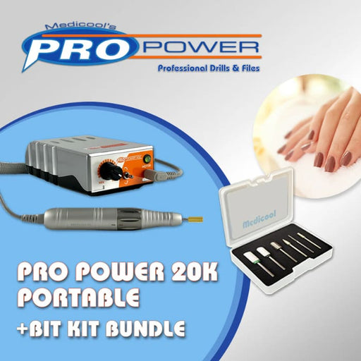 Medicool Pro Power 20k Electric File + Bit Bundles - OceanNailSupply