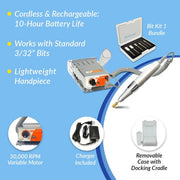 Medicool Pro Power 20k Electric File + Bit Bundles - OceanNailSupply