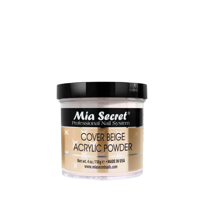 MIA SECRET COVER BEIGE ACRYLIC POWDER 4 oz. - OceanNailSupply