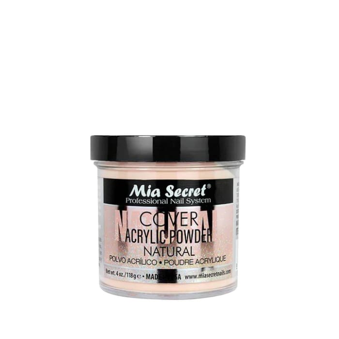 MIA SECRET COVER NATURAL ACRYLIC POWDER 4 oz. - OceanNailSupply