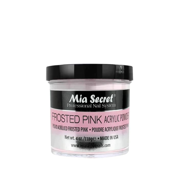 MIA SECRET FROSTED PINK ACRYLIC POWDER 4 oz. - OceanNailSupply
