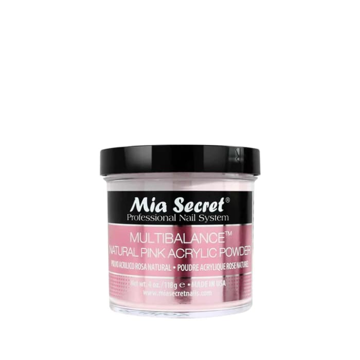 MIA SECRET MULTIBALANCE NATURAL PINK ACRYLIC POWDER 4 oz. - OceanNailSupply