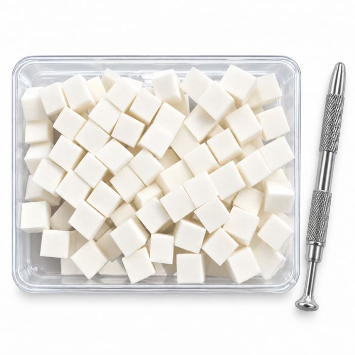 MINI SPONGES + TOOL FOR OMBRÉ NAIL ART - WHITE - OceanNailSupply