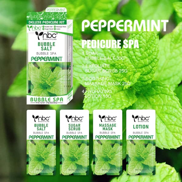 NBC - Bubble World Spa Kit (4 Step) PEPPERMINT - OceanNailSupply