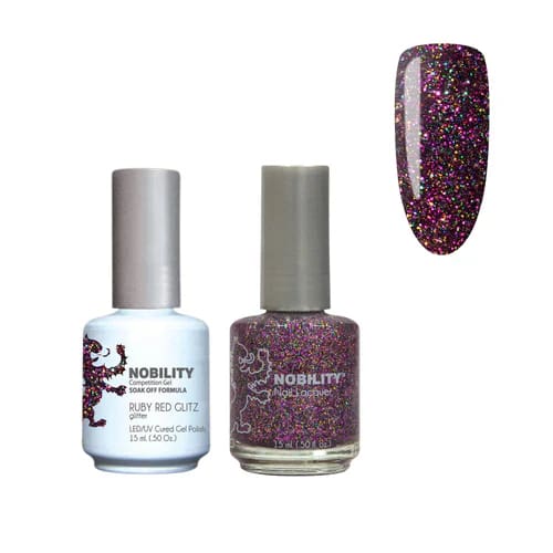 Nobility Duo - Ruby Red Glitz - #NBCS069 - OceanNailSupply