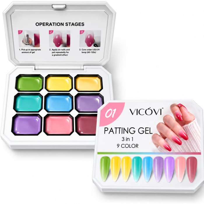 OMBRE PATTING GEL PALETTE - 01 - OceanNailSupply