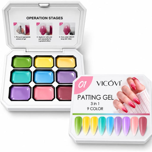 OMBRE PATTING GEL PALETTE - 01 - OceanNailSupply