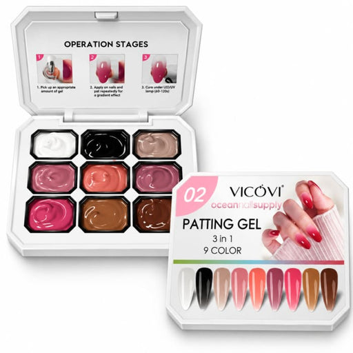 OMBRE PATTING GEL PALETTE - 02 - OceanNailSupply