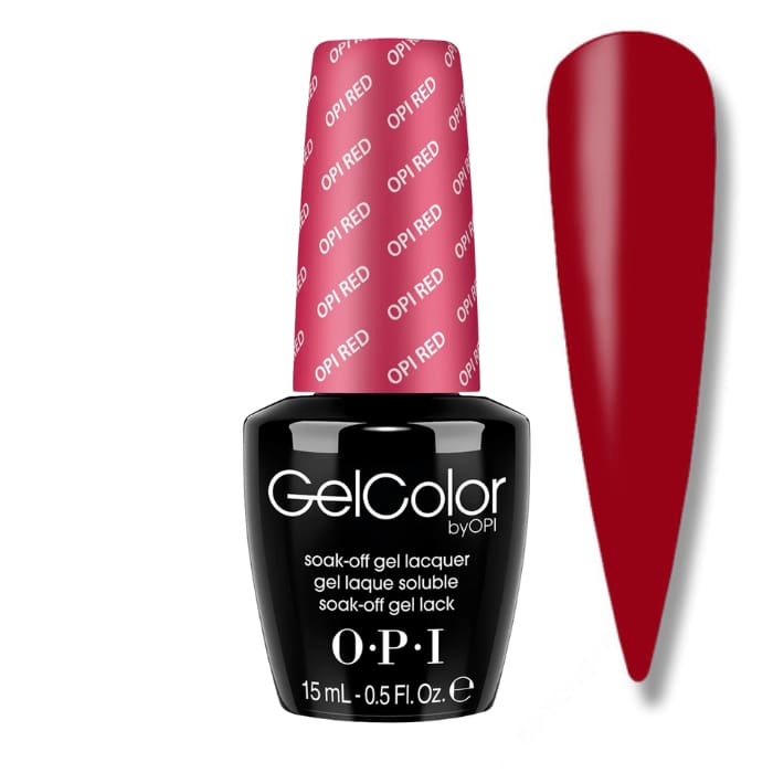 OPI GelColor - OPI Red 0.5 oz - #GCL72 - OceanNailSupply