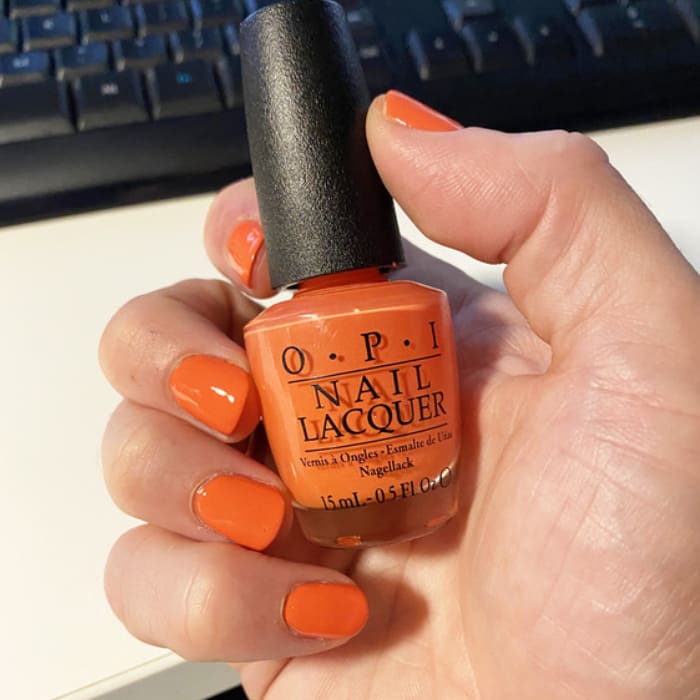OPI Nail Lacquer - Atomic Orange 0.5 oz - #NLB39 - OceanNailSupply