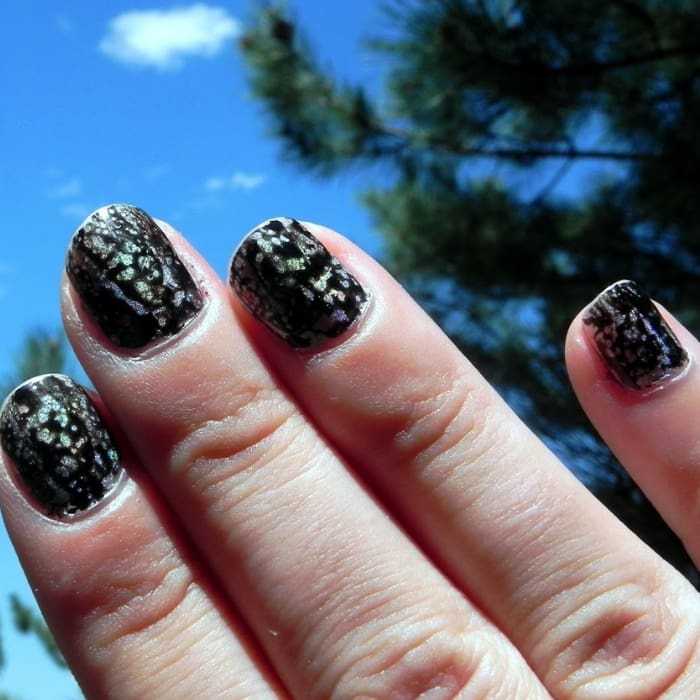OPI Nail Lacquer - Black Spotted 0.5 oz - #NLM39 (Water Marble) - OceanNailSupply