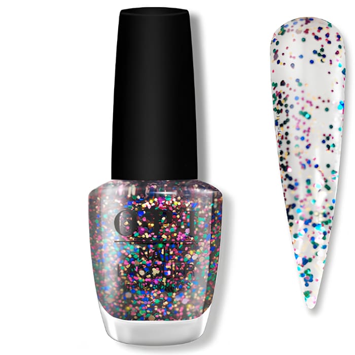 OPI Nail Lacquer - Cheers to Mani Years - #HRN13 (Holo-Glitter Top) - OceanNailSupply