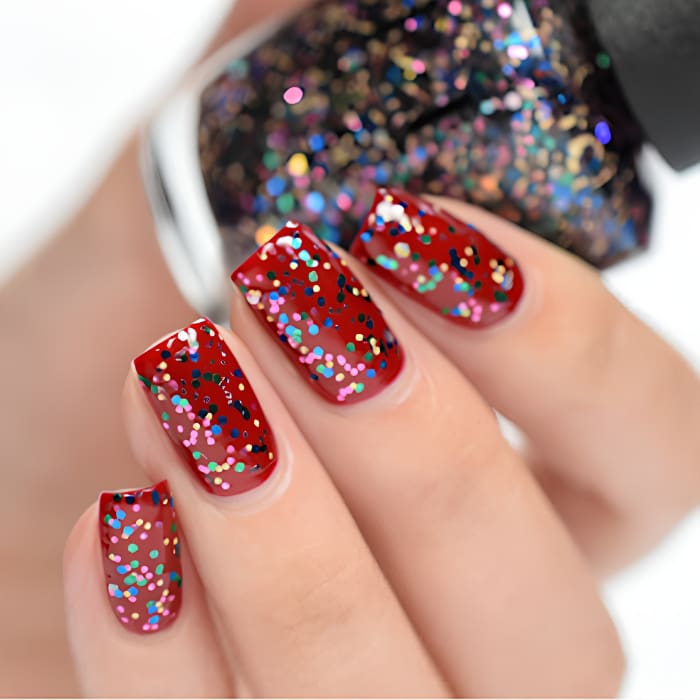 OPI Nail Lacquer - Cheers to Mani Years - #HRN13 (Holo-Glitter Top) - OceanNailSupply