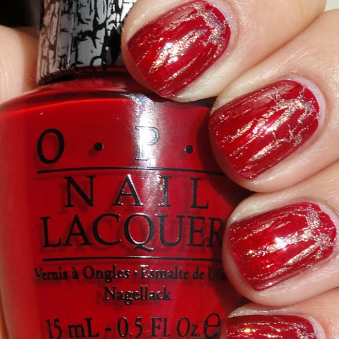 OPI Nail Lacquer - SHATTER Red Shatter 0.5 oz - #NLE55 - OceanNailSupply