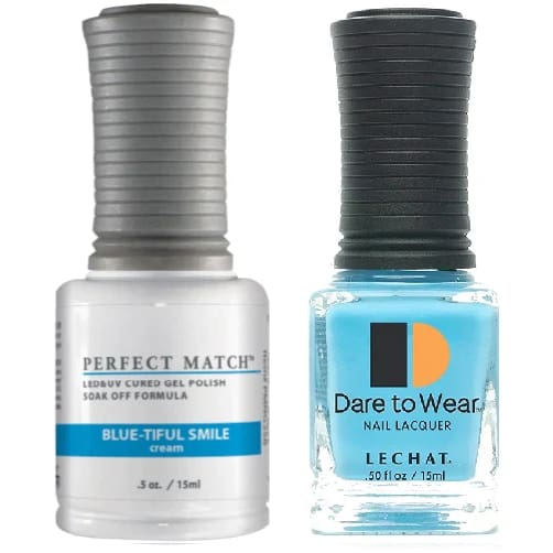 Perfect Match - 258 BLUE-TIFUL SMILE (Gel & Lacquer) 0.5oz - OceanNailSupply