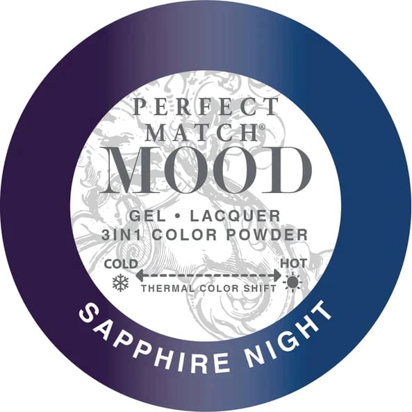 Perfect Match Mood Changing Gel Color 0.5oz 043 Sapphire Night - OceanNailSupply