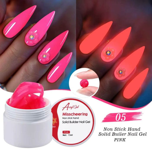 Pink Glow In The Dark 3D Molding Gel – Non-Stick (COMING SOON) - OceanNailSupply