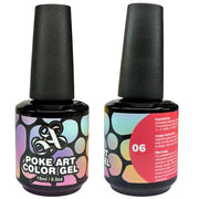 Poke Art Color Gel - #6 (Coral Red) - OceanNailSupply