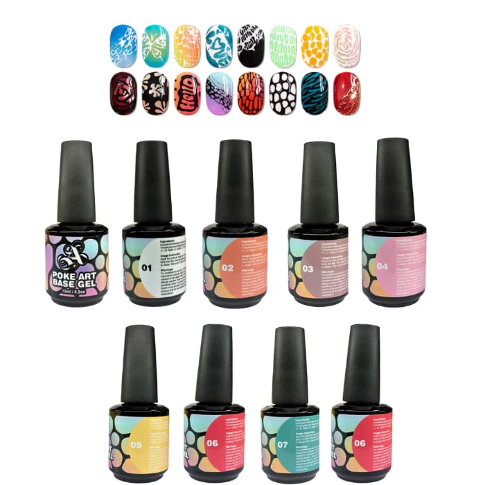 Poke Art Color Gel - #6 (Coral Red) - OceanNailSupply