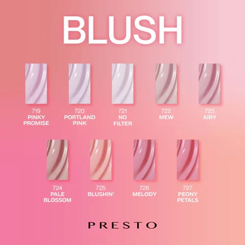 PRESTO Color Series: BLUSH Set [9 Bottles] - OceanNailSupply