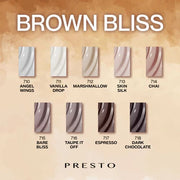 PRESTO Color Series: BROWN BLISS Set [9 Bottles] - OceanNailSupply