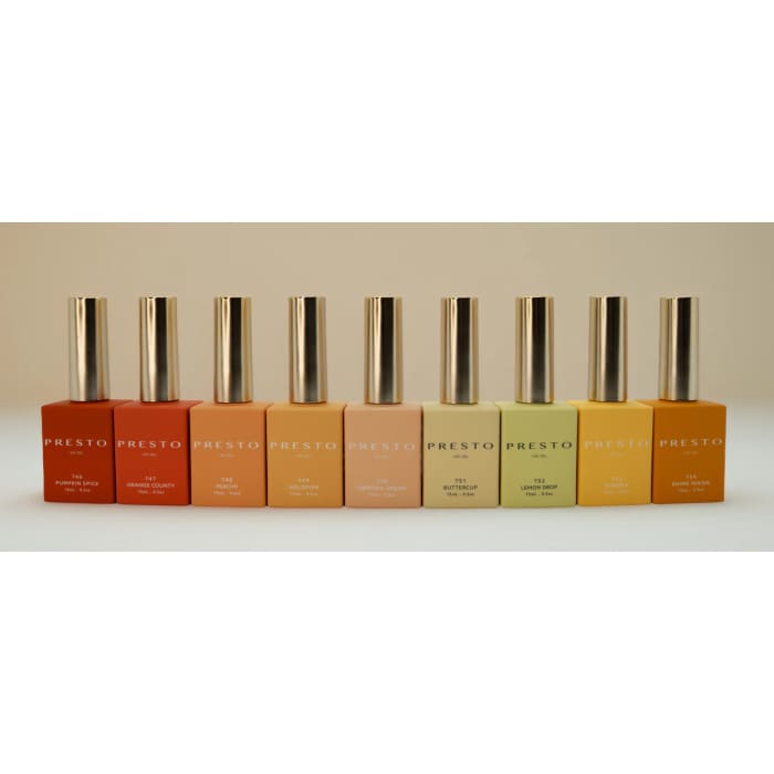 PRESTO Color Series: GOLDEN Set [9 Bottles] - OceanNailSupply