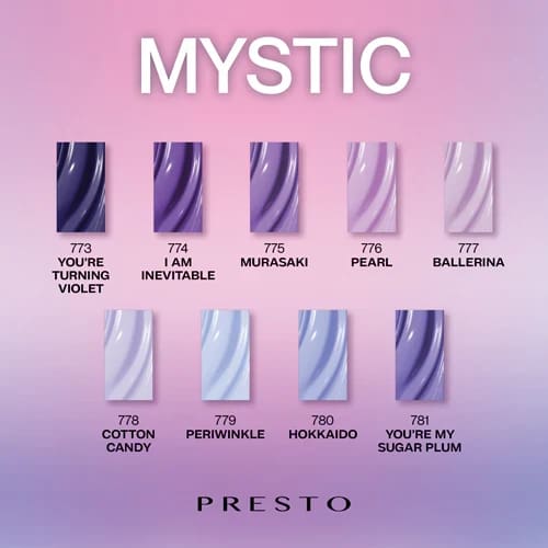 PRESTO Color Series: MYSTIC Set [9 Bottles] - OceanNailSupply