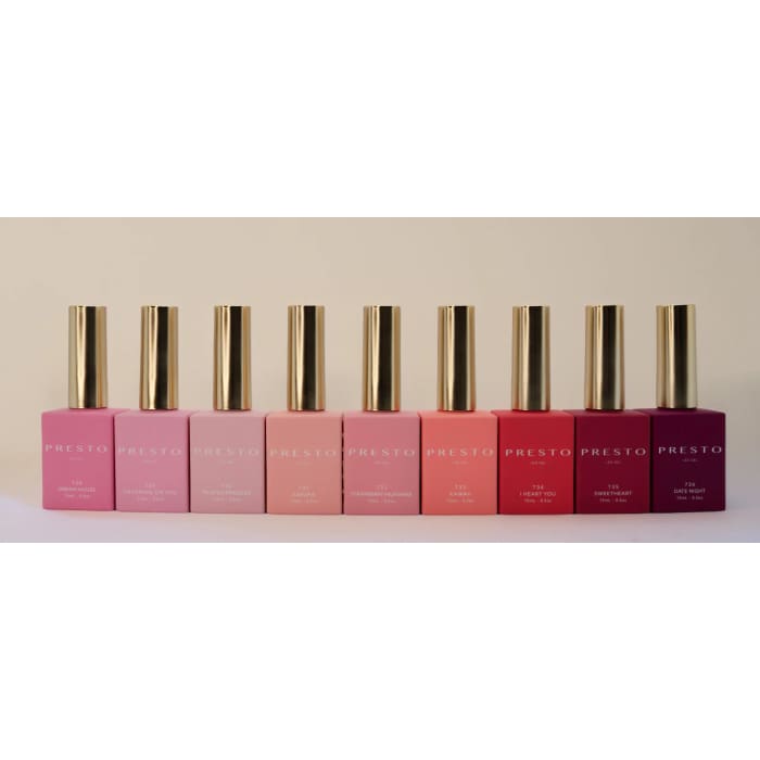 PRESTO Color Series: PRETTY IN PINK Set [9 Bottles] - OceanNailSupply