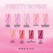 PRESTO Color Series: PRETTY IN PINK Set [9 Bottles] - OceanNailSupply
