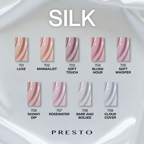 PRESTO Color Series: SILK Set [9 Bottles] - OceanNailSupply