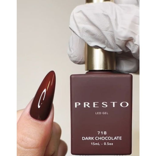 PRESTO - DARK CHOCOLATE 718 (NEW) - OceanNailSupply