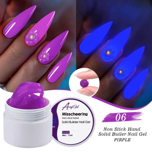 Purple Glow In The Dark 3D Molding Gel – Non-Stick (COMING SOON) - OceanNailSupply