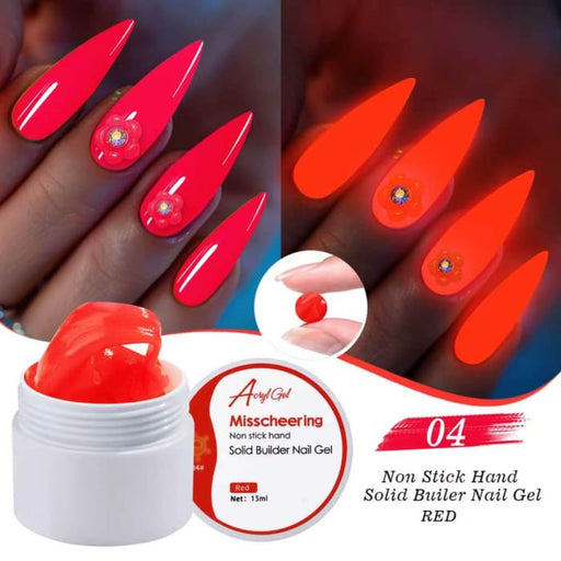 Red Glow In The Dark 3D Molding Gel – Non-Stick (COMING SOON) - OceanNailSupply