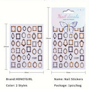 Retro Oil Painting Frame Stickers - OceanNailSupply