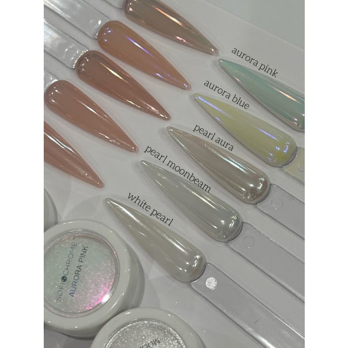 SOFI Chrome Pearl Powder - PEARL MOONBEAM 1g - OceanNailSupply