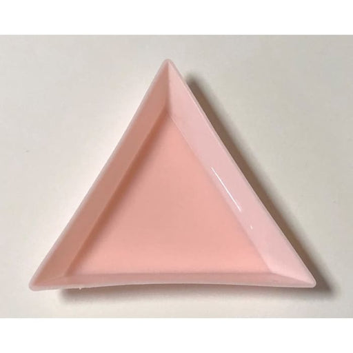 Triangle Light Pink Plastic Tray - OceanNailSupply