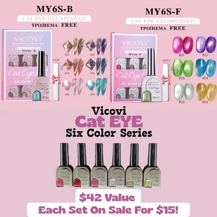 SALE!! Vicovi Cat Eye Six Color Series (HEMA & TPO FREE)