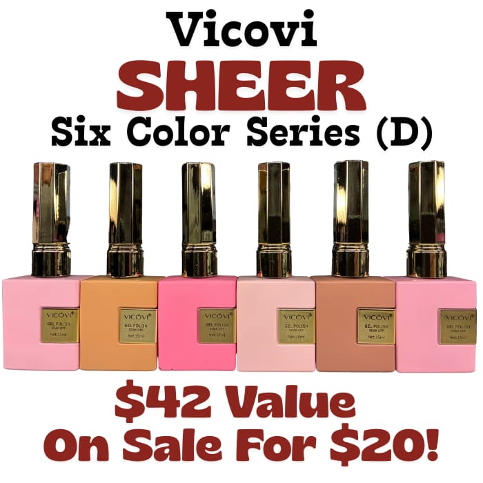 Vicovi Sheer - Six Color Series Collection (D) - OceanNailSupply