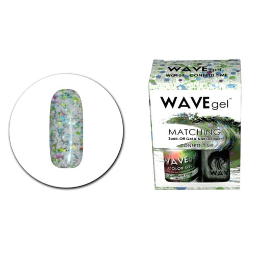 WAVEGEL MATCHING (#109) WG109 CONFETTI TIME - OceanNailSupply