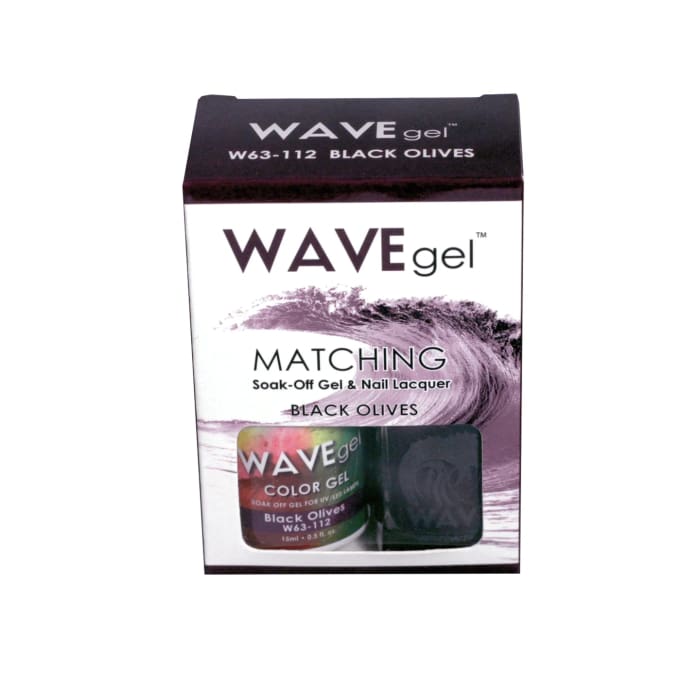 WAVEGEL MATCHING (#112) W63112 BLACK OLIVES - OceanNailSupply