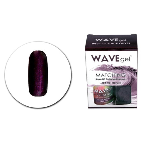 WAVEGEL MATCHING (#112) W63112 BLACK OLIVES - OceanNailSupply