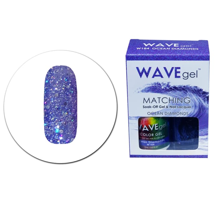 WAVEGEL MATCHING (#184) W184 OCEAN DIAMONDS - OceanNailSupply