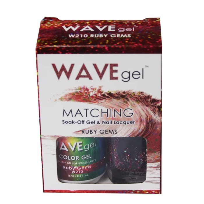 WAVEGEL MATCHING (#210) W210 RUBY GEMS - OceanNailSupply