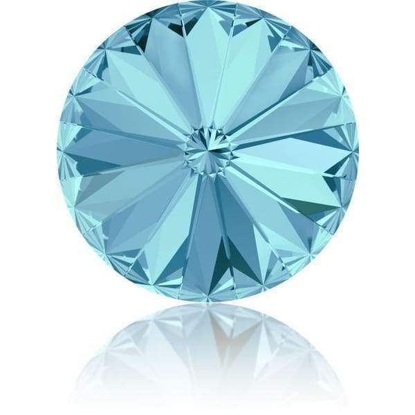 1122 Swarovski Rivoli Spaceship Aquamarine Fancy - OceanNailSupply