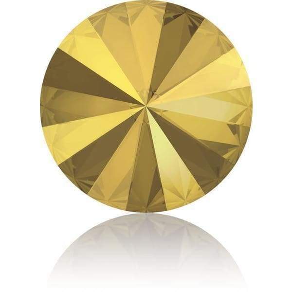 1122 Swarovski Rivoli Spaceship Metallic Sunshine Fancy - OceanNailSupply