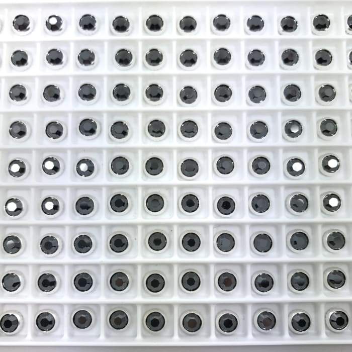 2039 Swarovski Ringed Jet Hematite Silver SS 20 - OceanNailSupply